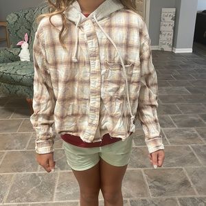 Cropped plaid jacket size small from Aeropostale